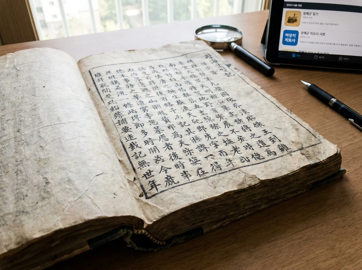 광해군일기와 당대 사대부들의 일기를 대조하며 역사의 진실을 교차 검증하는 학자
