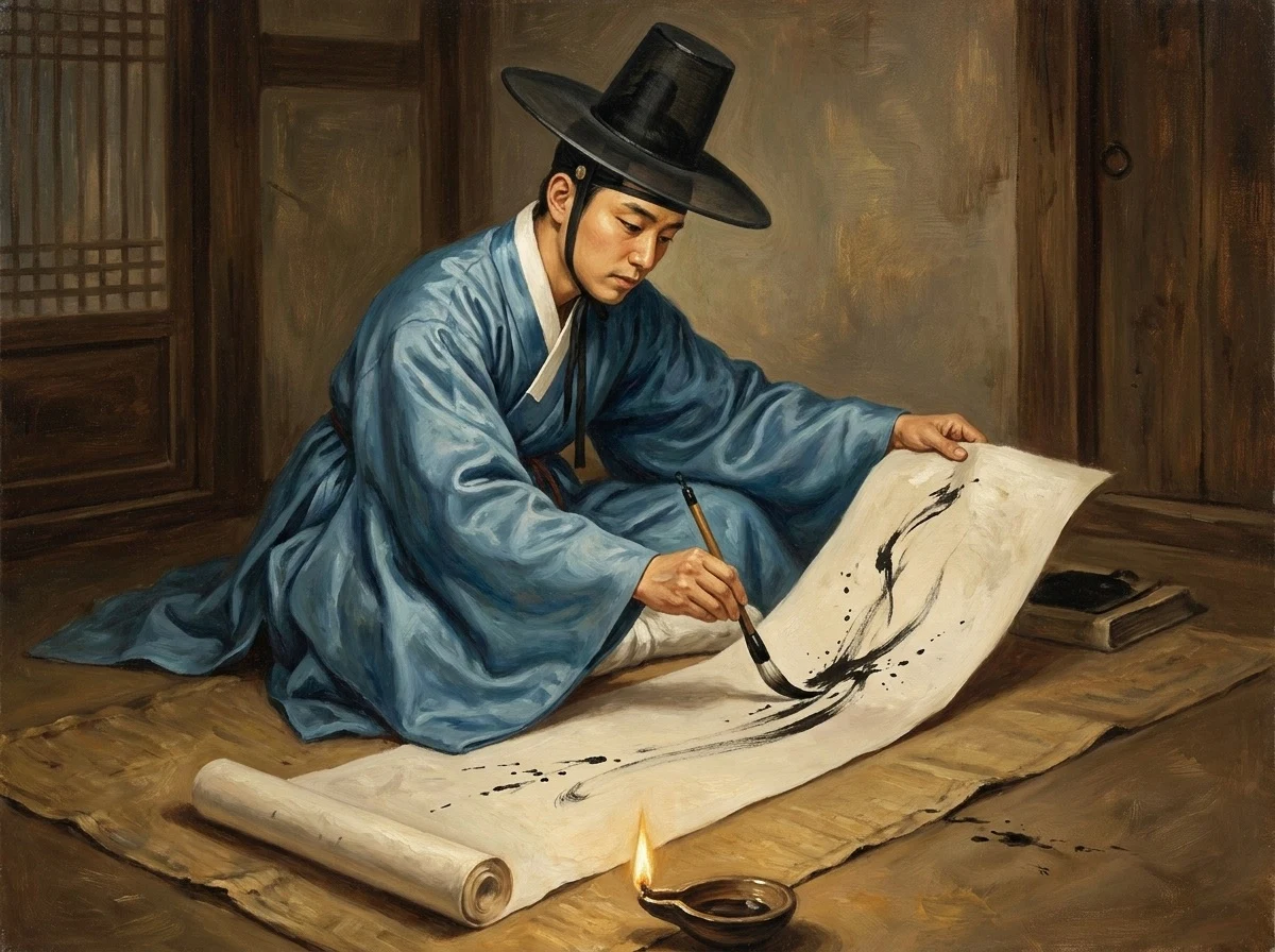 조선왕조실록은 왜 세계적인 기록유산으로 평가받을까 사관의 사초 작성 모습