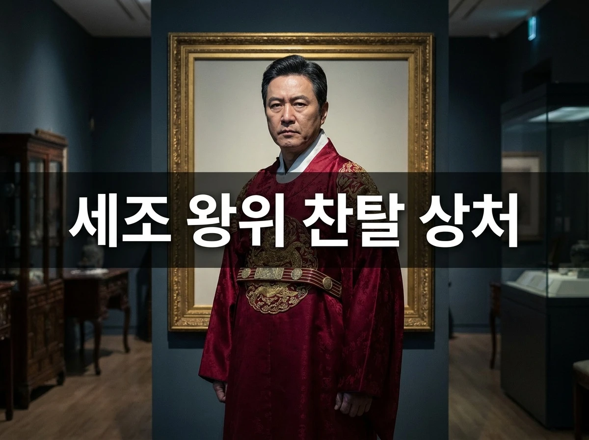세조 왕위 찬탈 상처를 상징하는 조선 제7대 임금 세조의 권위적인 초상화