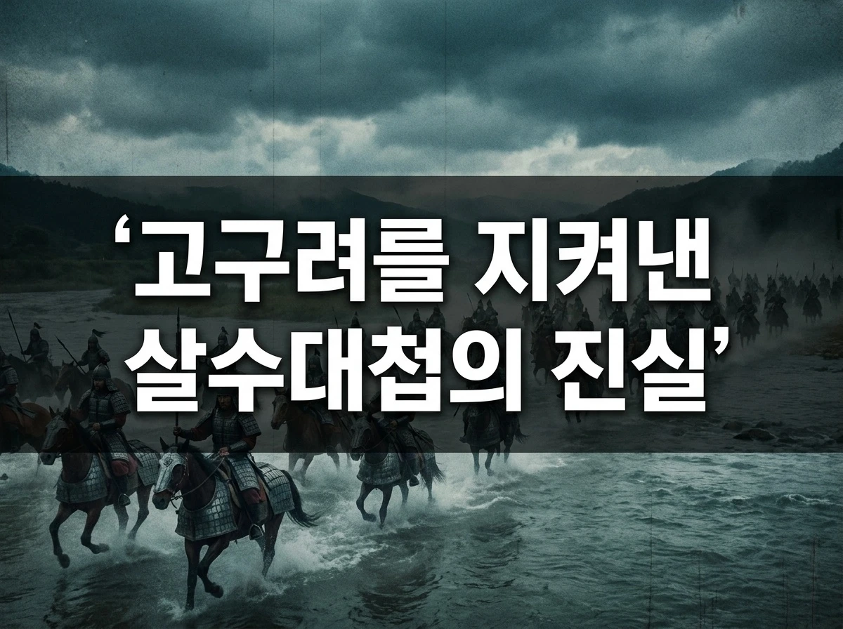 살수대첩 역사적 의의를 보여주는 고구려 기병과 수나라 군대의 청천강 전투 장면