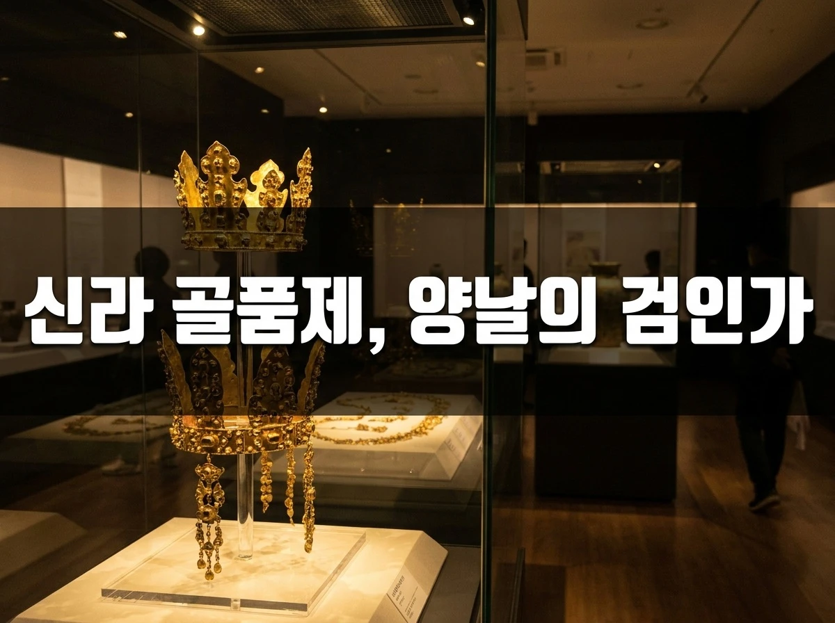 신라 골품제 영향 분석을 보여주는 신라 시대 금관과 중앙 집권적 귀족 사회의 유물 모습