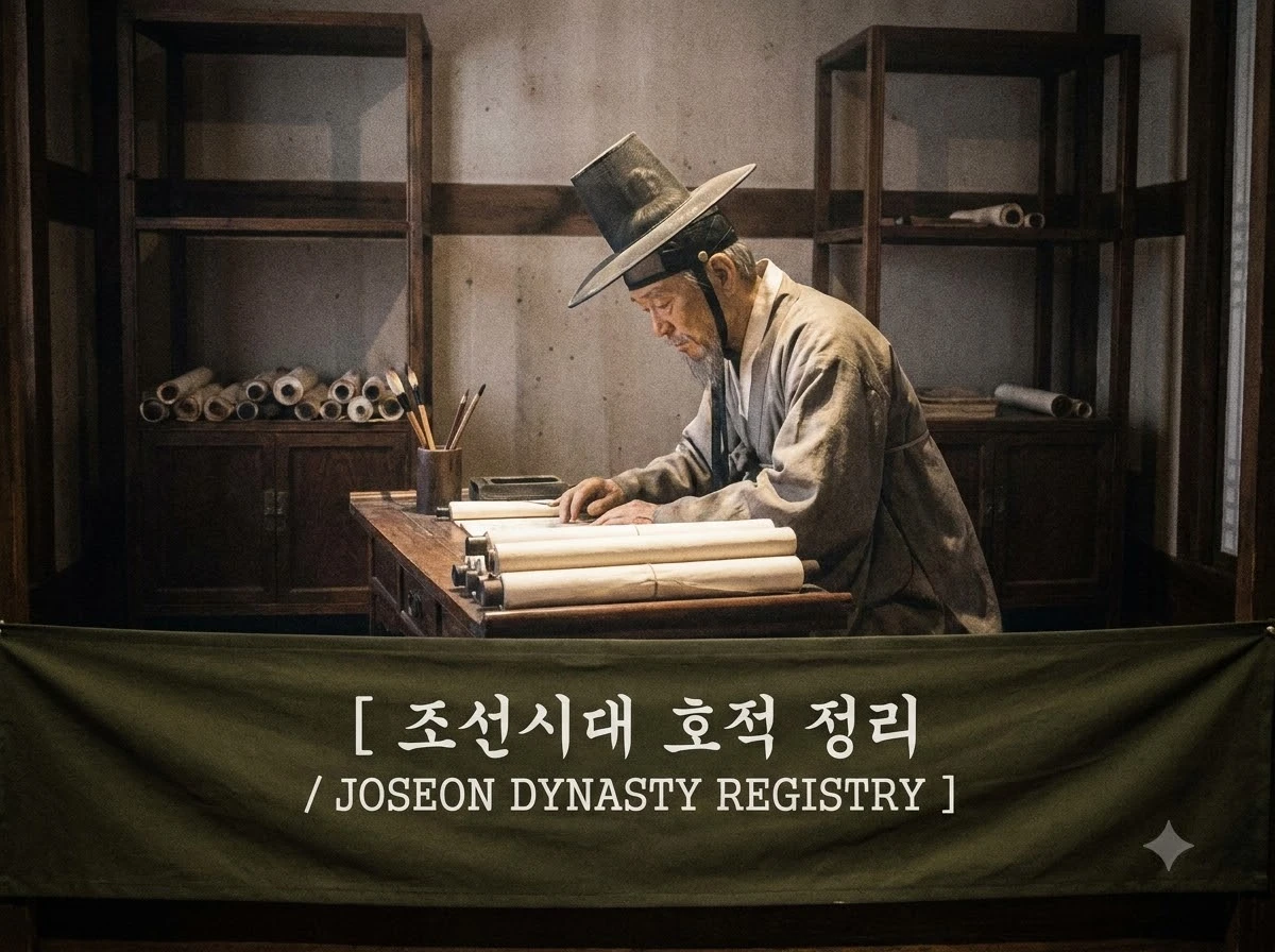 조선시대 노비 제도 운영 방식 호적대장을 관리하는 관아의 이방과 노비 신분 기록
