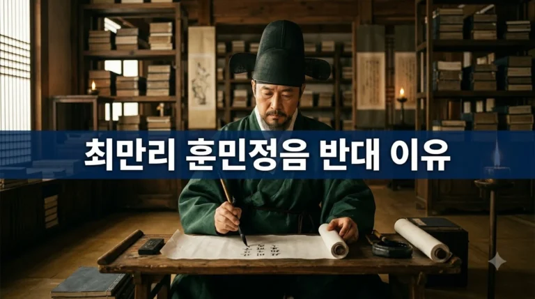 최만리 훈민정음 반대 이유, 수구파 낙인 뒤에 숨은 관료적 진실