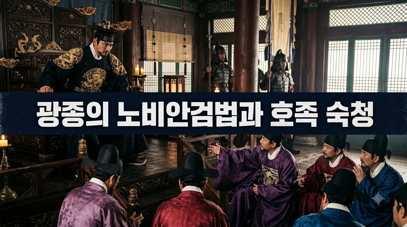 광종 노비안검법 시행에 격렬히 반발하는 개경 호족들과 옥좌에서 결단을 내리는 고려 광종