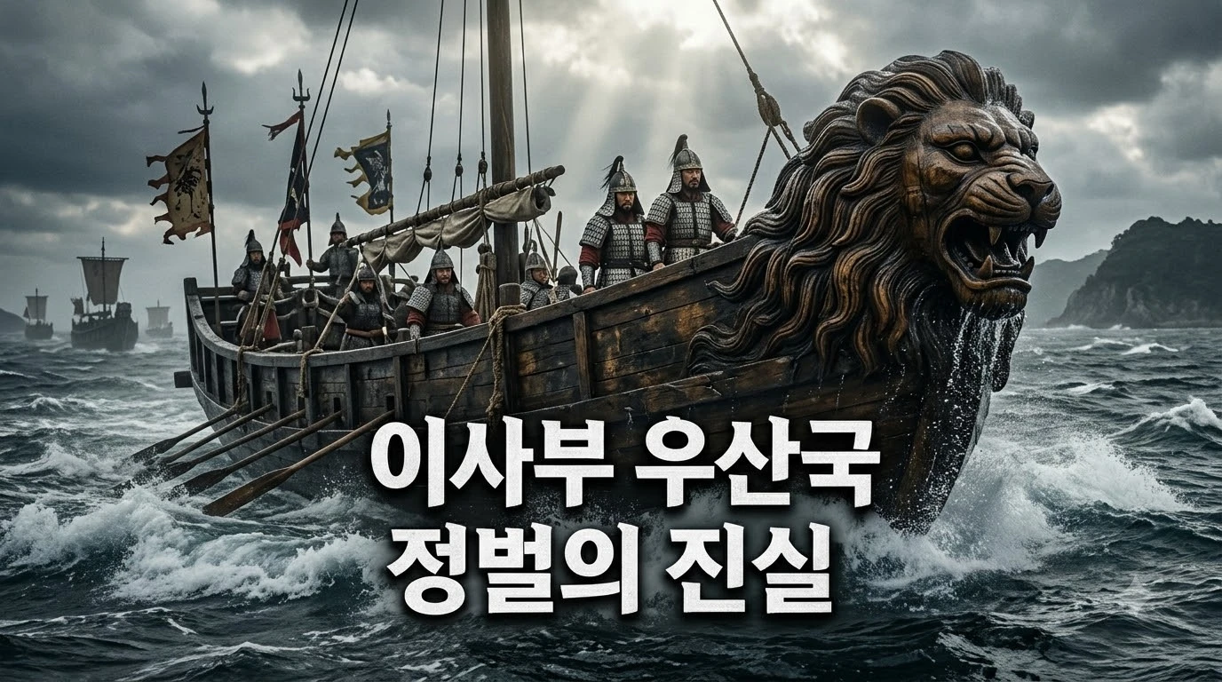 이사부 우산국 정벌 함선 위에 설치된 거대한 목우사 사자상과 동해 원정 함대
