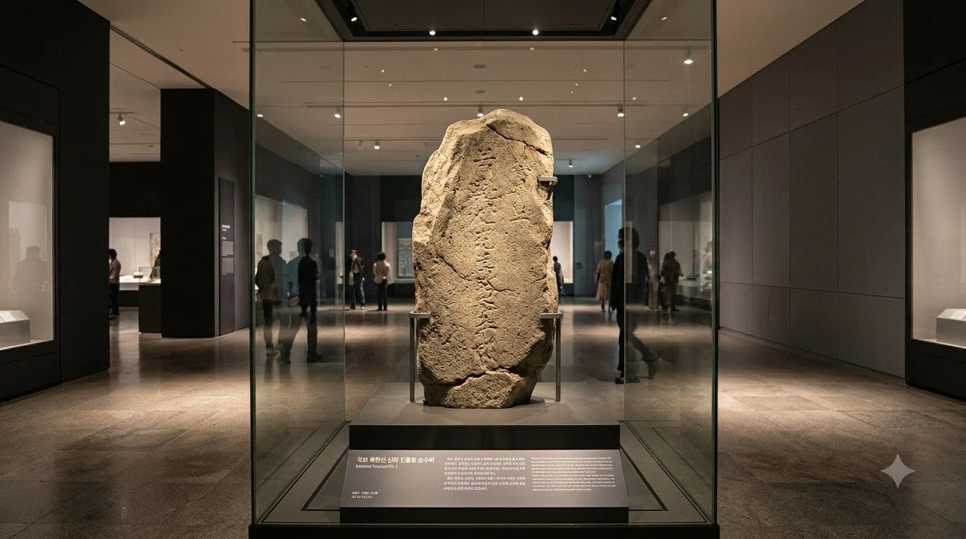 국립중앙박물관에 전시된 국보 북한산 신라 진흥왕 순수비 진품 실물