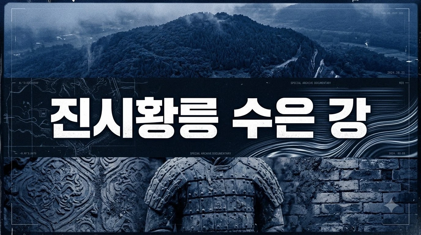 진시황릉 수은 강 기록 여산 고분 전경과 병마용갱 유적