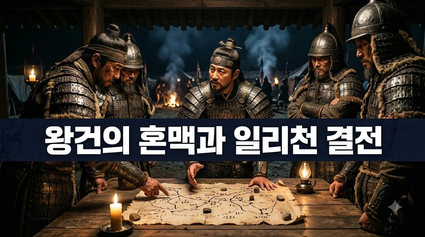 왕건 후삼국 통일 과정 당시 후백제와 고려의 치열한 군사적 대립 및 일리천 전투 진군로